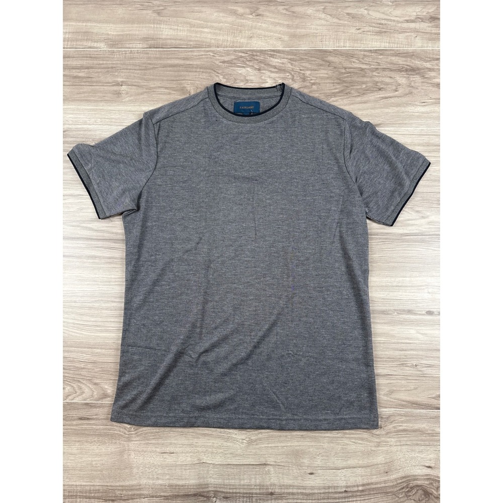 Fairlane Phillip Double Faced Pique Ribbed Crew‎ Grey Medium Stitch Fix NWT